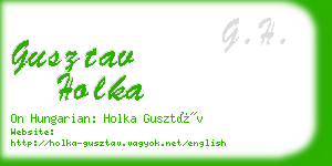 gusztav holka business card